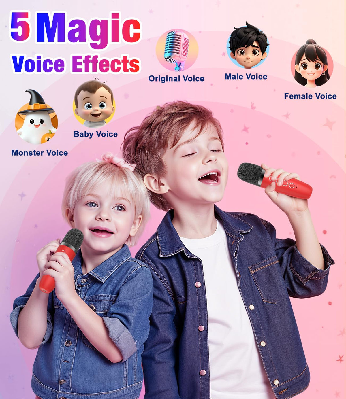 Pxzvd mini karaoke-machine karaoke-mode boosts backing tracks for sing-alongs.