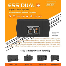 PYFORE ESS dual speakers installed deliver balanced diffusion inside an RC crawler