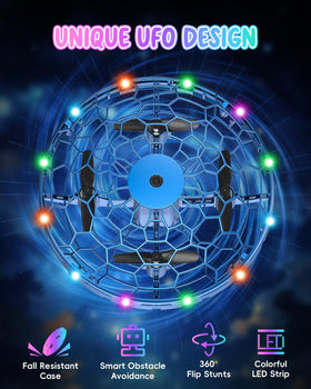 PYMSRTY LED lights create vibrant flight visuals for night play.