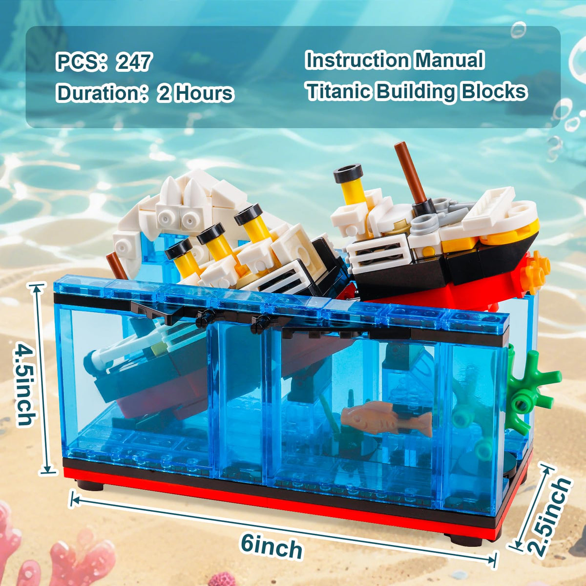 PYPIBAWLY Titanic ship broken in half — detailed design sparks imaginative storytelling