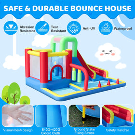 PZGEQ bounce house basketball hoop for aiming and tossing games.