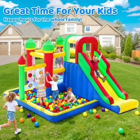 PZGEQ Bounce House durability with premium Oxford fabric and reinforced seams