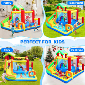 PZGEQ Bounce House obstacle poles promote challenging crawls and games
