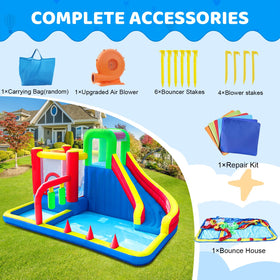 PZGEQ bounce house safety mesh and guardrails for secure play.