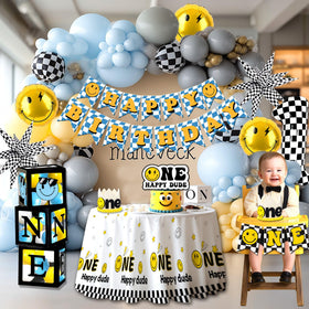 Pzoixuvo One Happy Dude balloon boxes help build a festive arch with ease