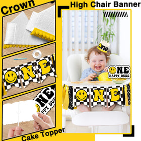Pzoixuvo One Happy Dude milestone poster captures milestones for keepsake photos