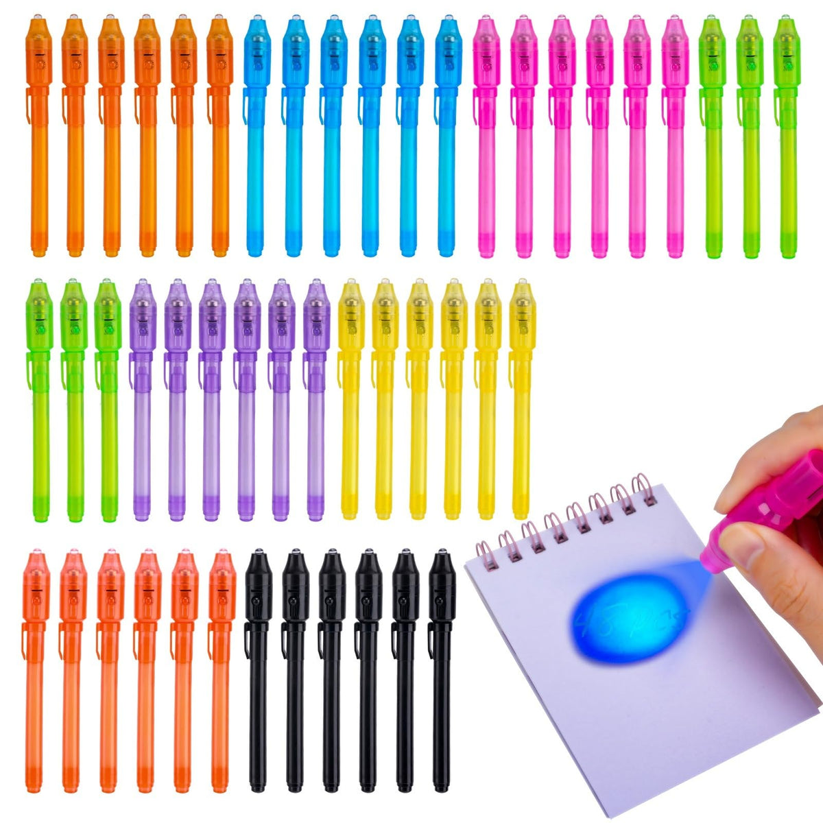 QANIY invisible ink pen with UV light reveals secret notes for kids.