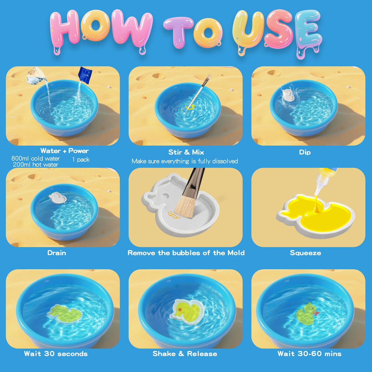 QANIY Water Elf Kit dinosaur eggs inspire playful underwater creatures