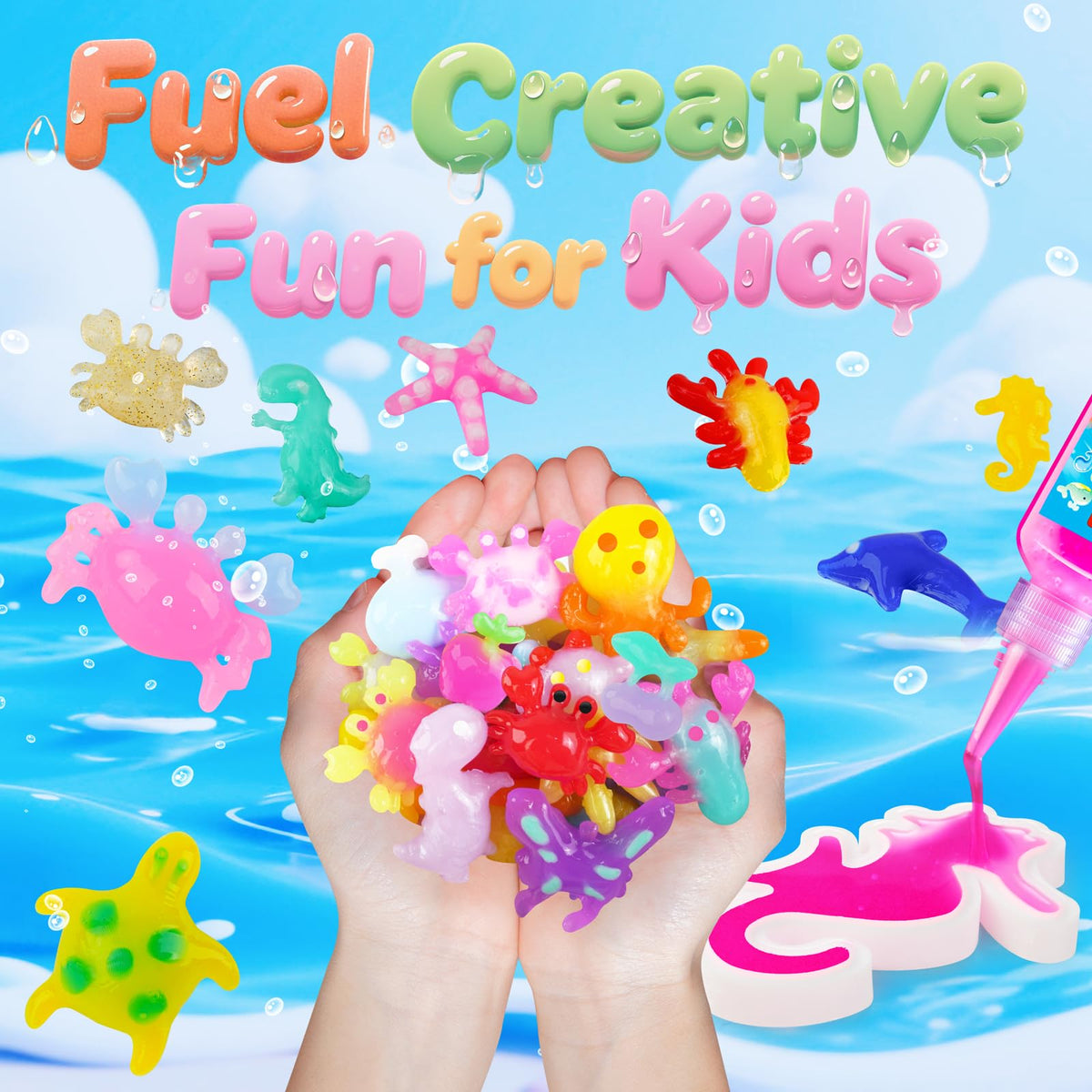 QANIY Magic Water Elf Kit gels for vibrant colors and imaginative play