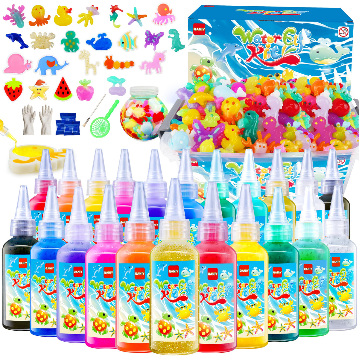 QANIY Magic Water Elf Kit molds for colorful 3D aquafairy creations