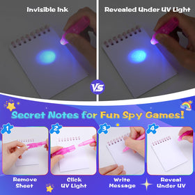 QANIY secret messages pen reveals invisible notes using UV light.