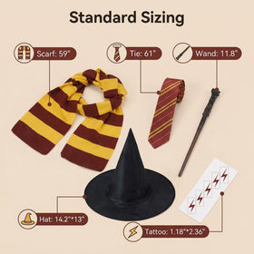 QAQ-COSPLAY matching necktie completes the classic wizard ensemble.