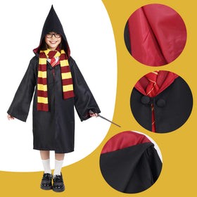 QAQ-COSPLAY Wizard kid wearing costume at a themed event.