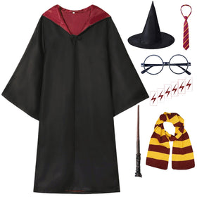 QAQ-COSPLAY Wizard robe shows soft, breathable fabric for comfortable play.