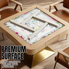 QAWRZZPR Flowers Mahjong Mat versatile for desk and gaming use