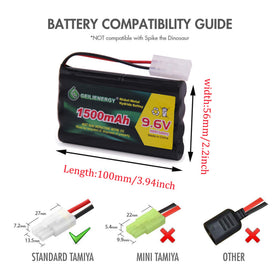QBLPOWER 8 AA Ni-MH battery pack, compact design suited for multiple mounts.