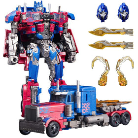 QCCX car robot toy in robot mode for imaginative assembly play.