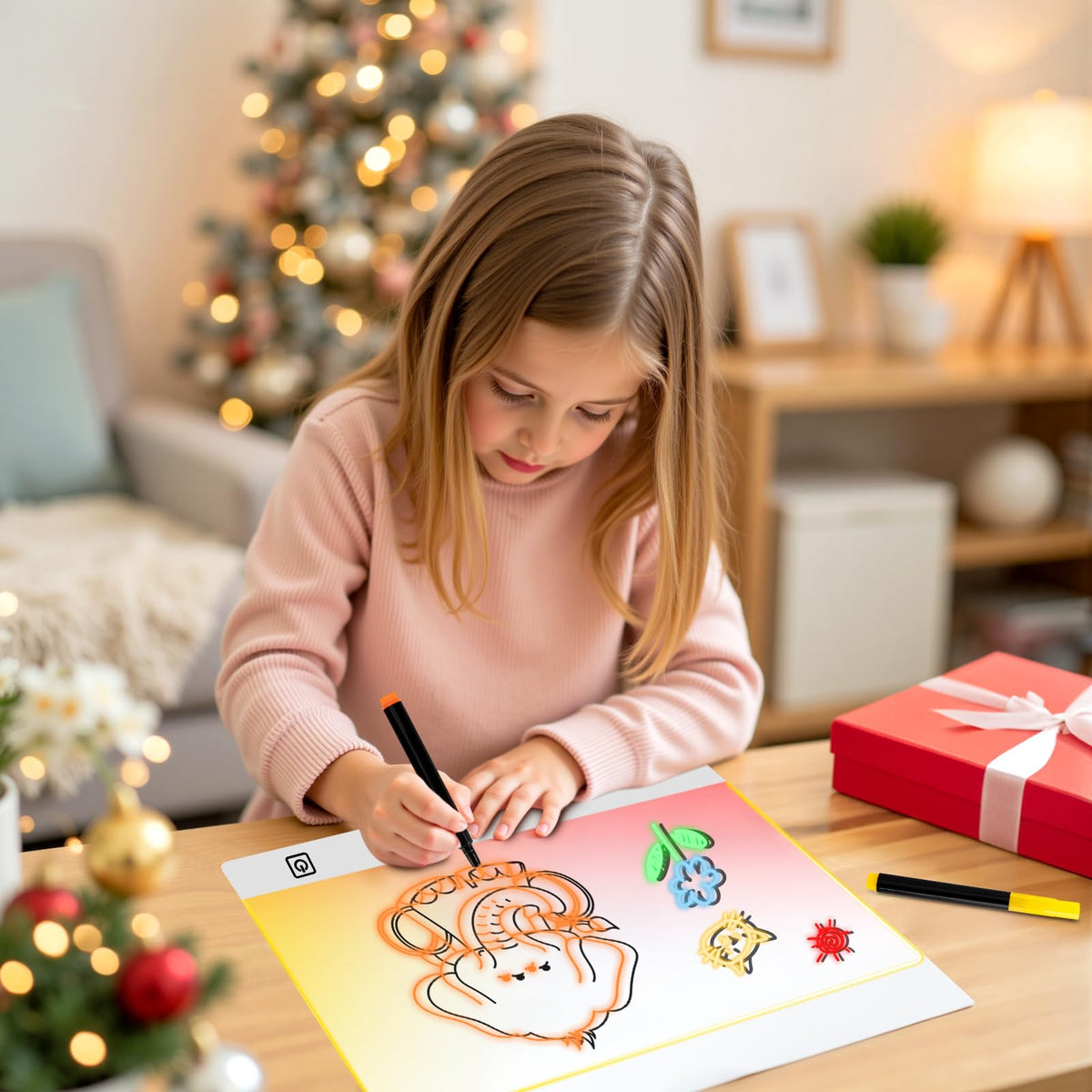 QCQHDU easy-to-clean surface makes post-doodle cleanup quick and simple.