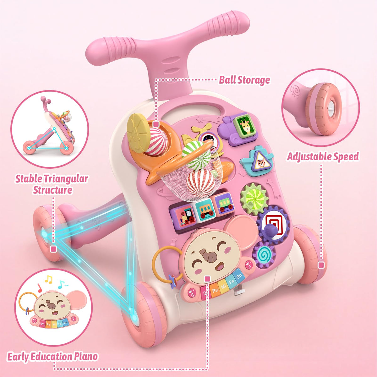 QDRAGON ideal gift for babies and toddlers exploring sit-to-stand play.