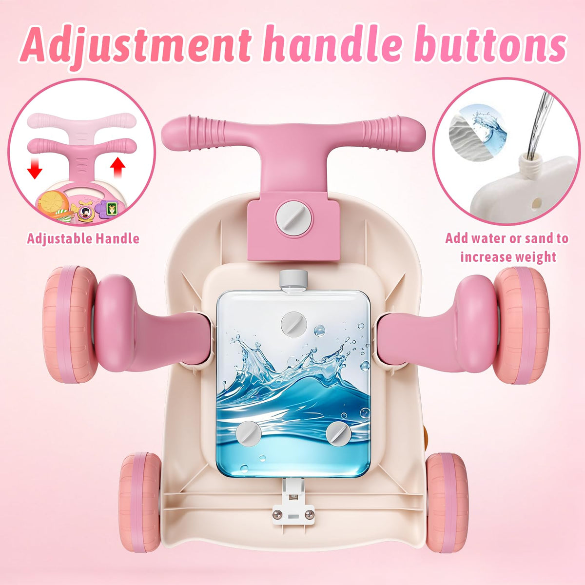 QDRAGON detachable activity table with turning cube and piano encourages tactile play.