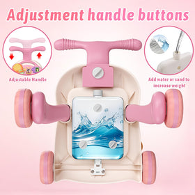QDRAGON detachable activity table with turning cube and piano encourages tactile play.