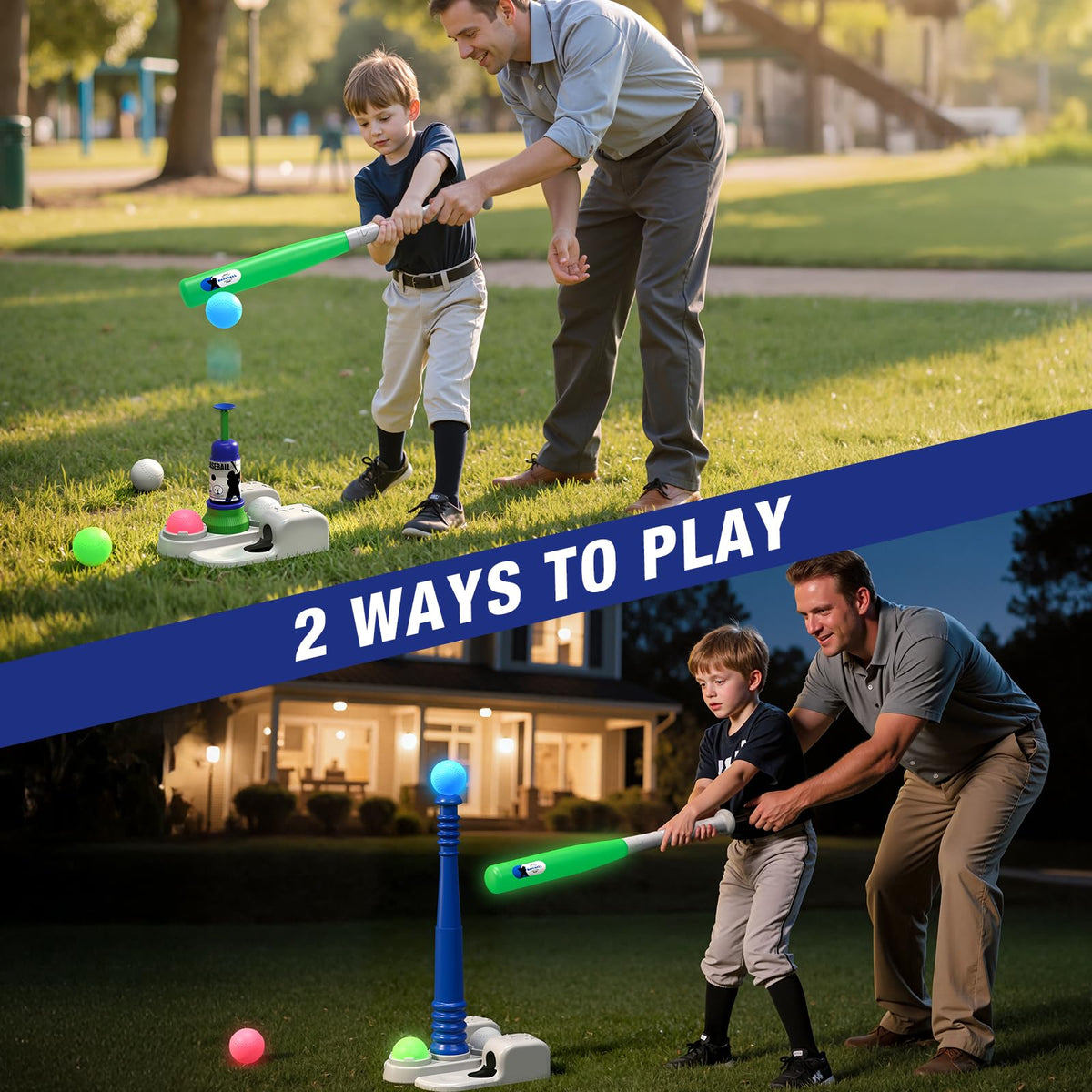 QDRAGON automatic pitching ball glow for dynamic batting practice.