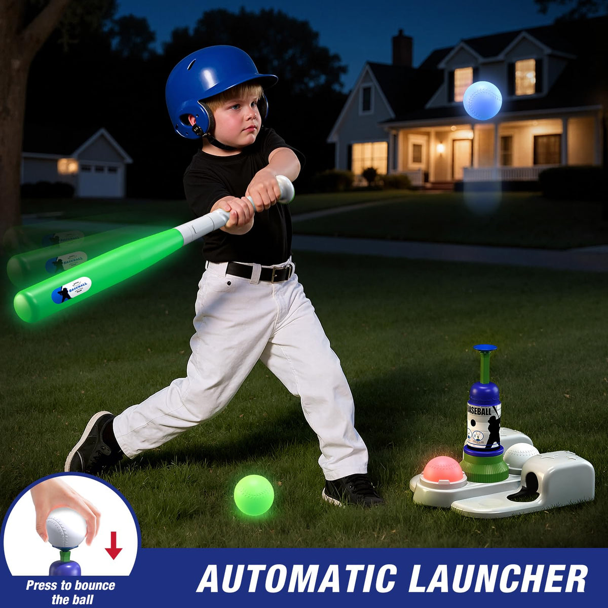 QDRAGON bat with stand adjustable for growing players.
