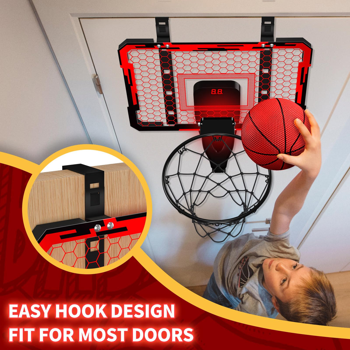 QDRAGON door-hook setup requires no tools.