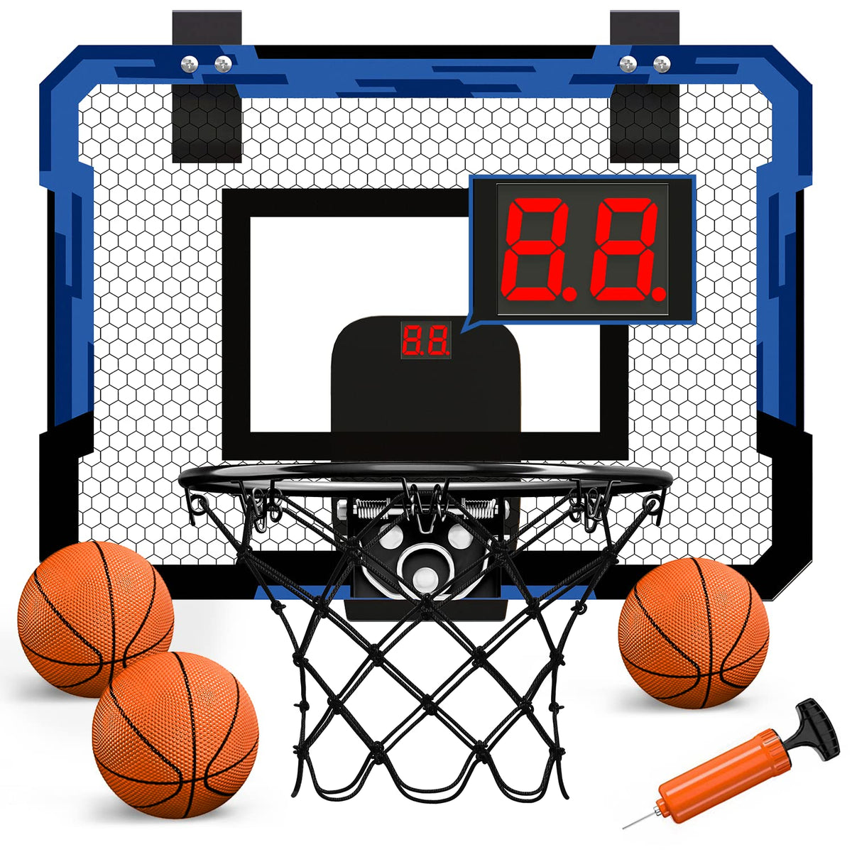 QDRAGON indoor hoop with scoreboard highlights playful competition for kids