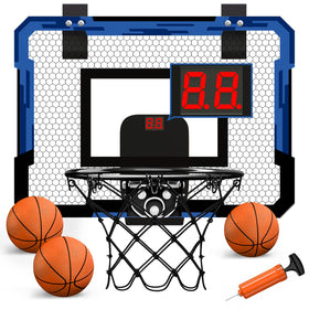 QDRAGON indoor hoop with scoreboard highlights playful competition for kids