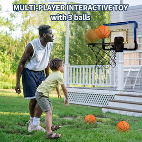 QDRAGON mini basketball hoop break-away rim supports dynamic dunks without damage.