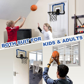 QDRAGON mini basketball hoop cushioned pads reduce noise and protect doors.