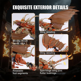 QFJ Bronze scales texture adds premium feel to dragon display