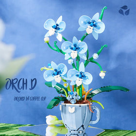 QFJ Ideas Blue Orchid diorama adds natural elegance to any room.