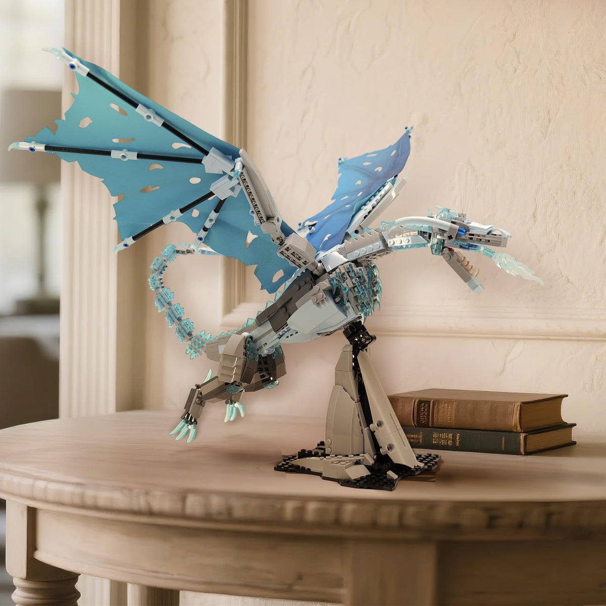 QFJ Ice Dragon room decor setup adds a fantasy glow to any space.