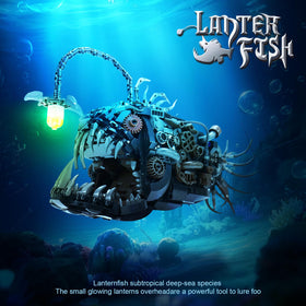 QFJ Ideas anglerfish with movable fins for lifelike motion.