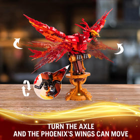 QFJ Moc Fire Phoenix wing-flap mechanism showing dynamic movement