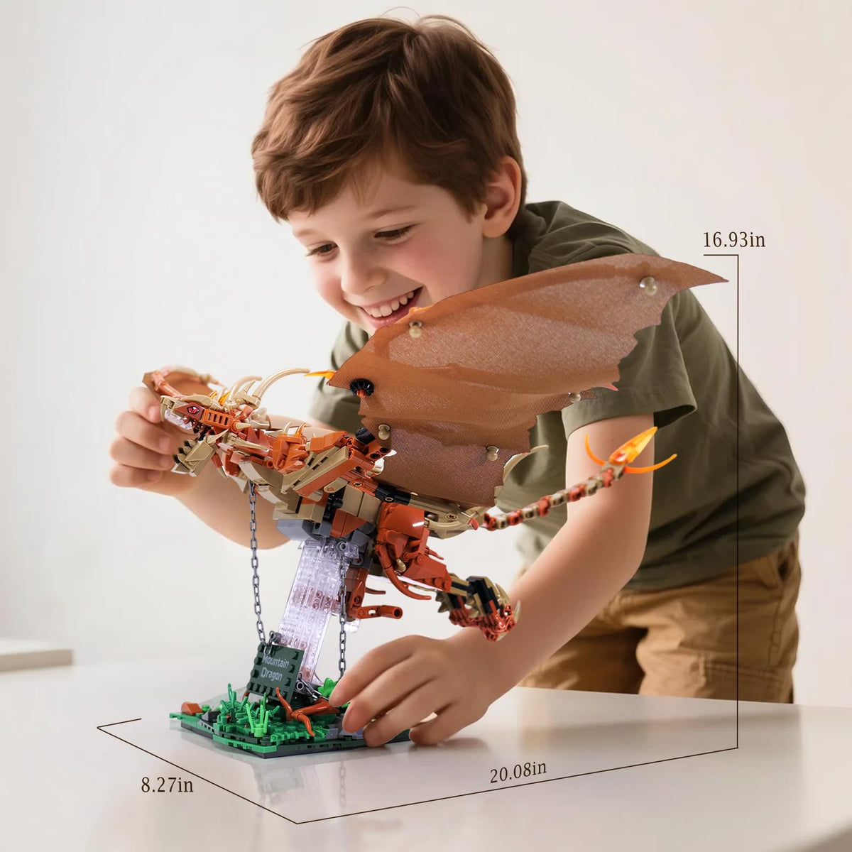 QFJ Stand-friendly dimensions fit desks, shelves, and mantels