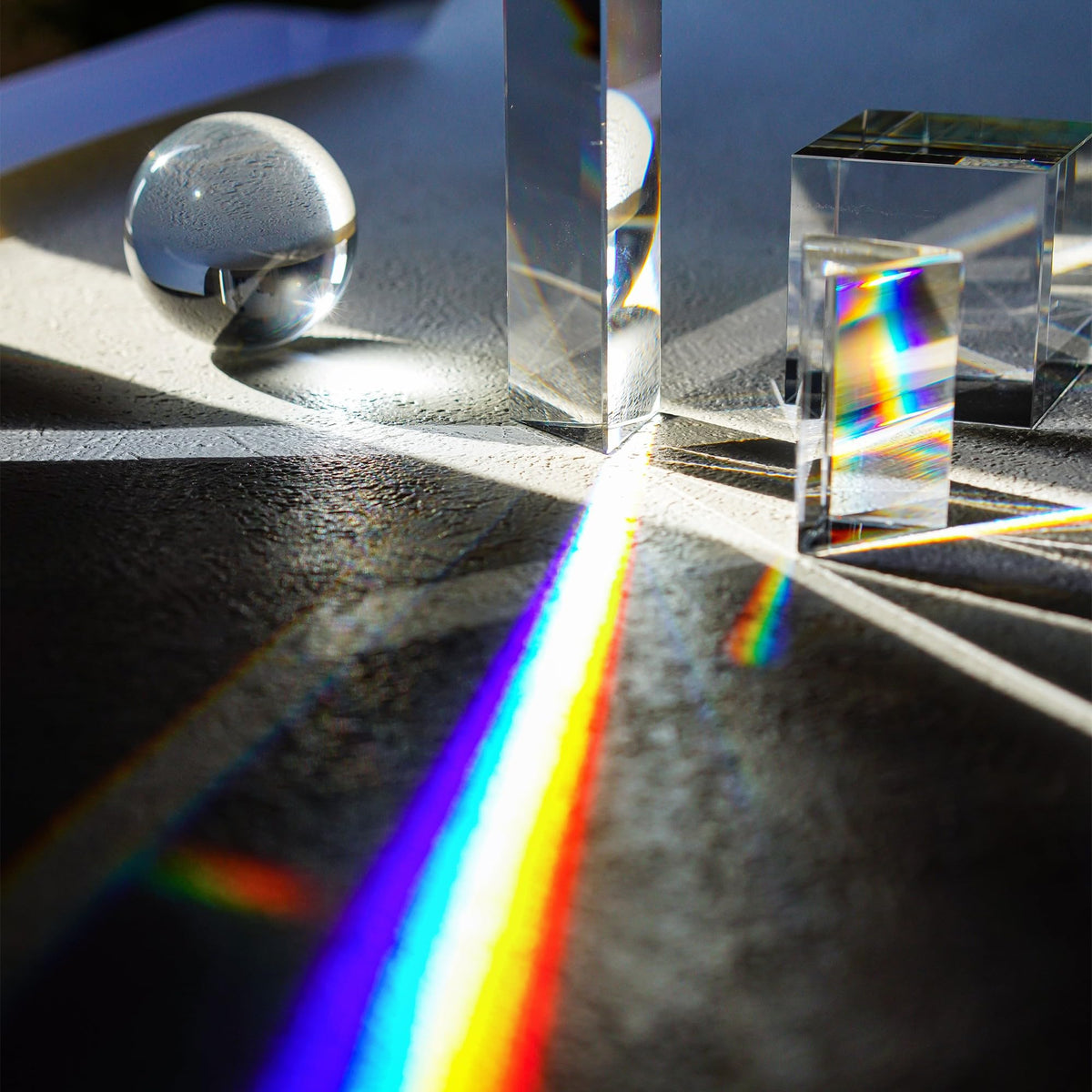 QFkris prism-set rainbow-light effects suit classroom or studio displays