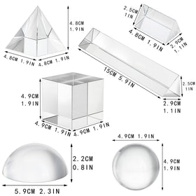 QFkris prism-set 150mm triangular-prism expands rainbow patterns for art