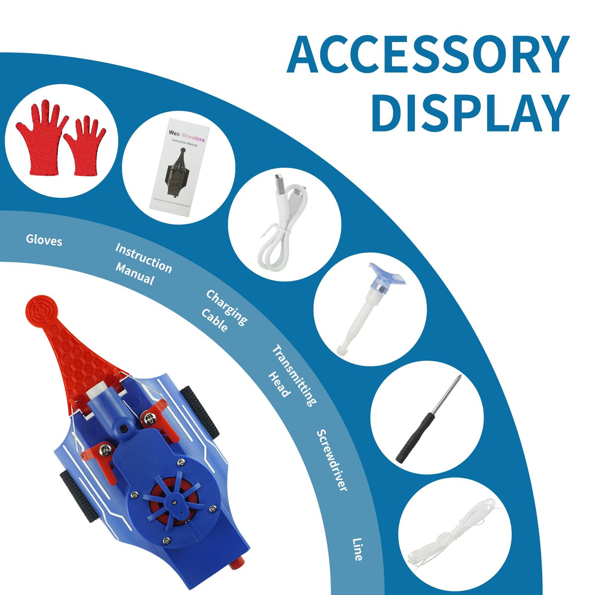 QGHZA Spider Web Shooter suction cup launcher adds versatile launch options.