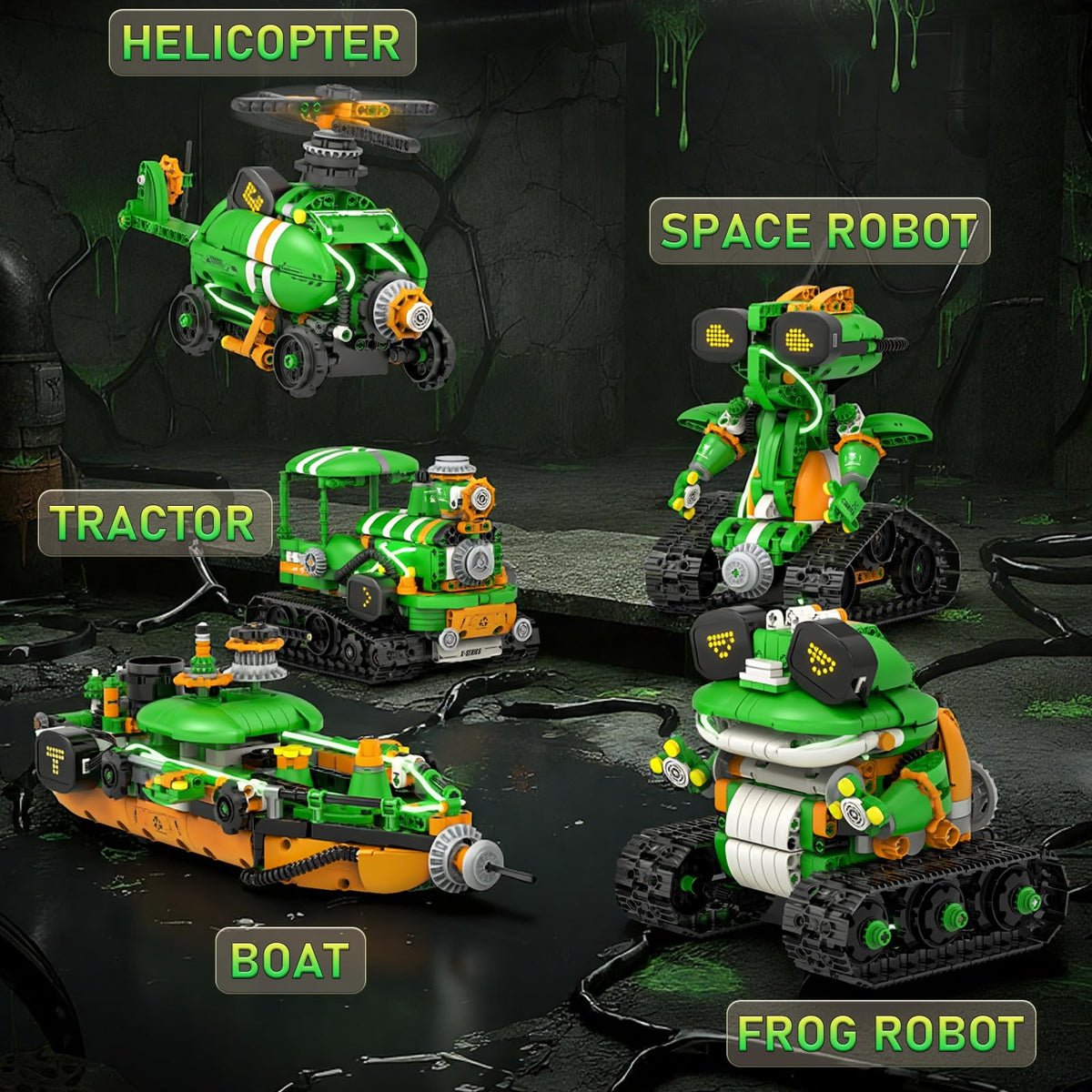 QHECTTY frog-robot model shown for imaginative STEM learning.
