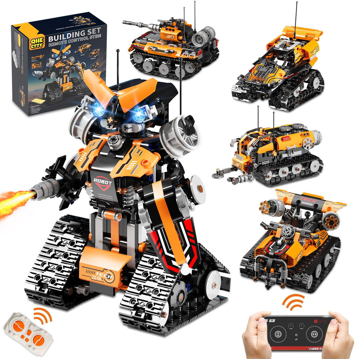 QHECTTY tank model for kids boosts imaginative play and STEM exploration.