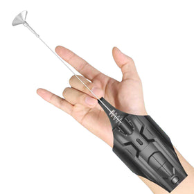 QHJIU Spider Web Shooter 2.0 front view showcasing compact superhero toy design for quick play