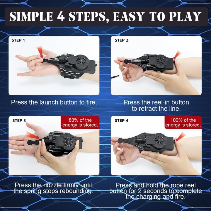 QHJIU Spider Web Shooter glove design emphasizes ergonomic grip for easy operation