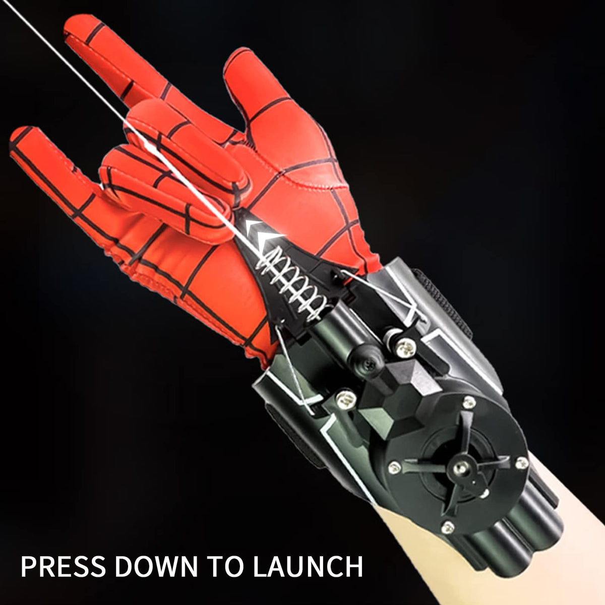QHJIU Spider Web Shooter side view showing compact, easy-to-handle design