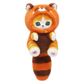 QHUACIZJL Cute Cat Plush 8-Inch Red Panda, ideal gift for kids and cat lovers.