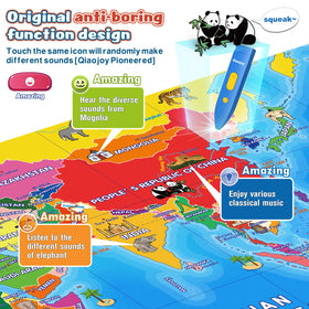 Qiaojoy encyclopedic learning with 3500 facts across countries