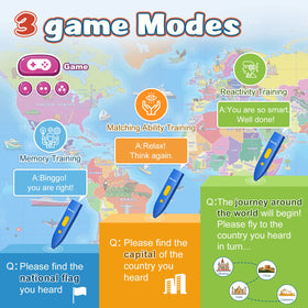 Qiaojoy maps flags, capitals, languages for global awareness