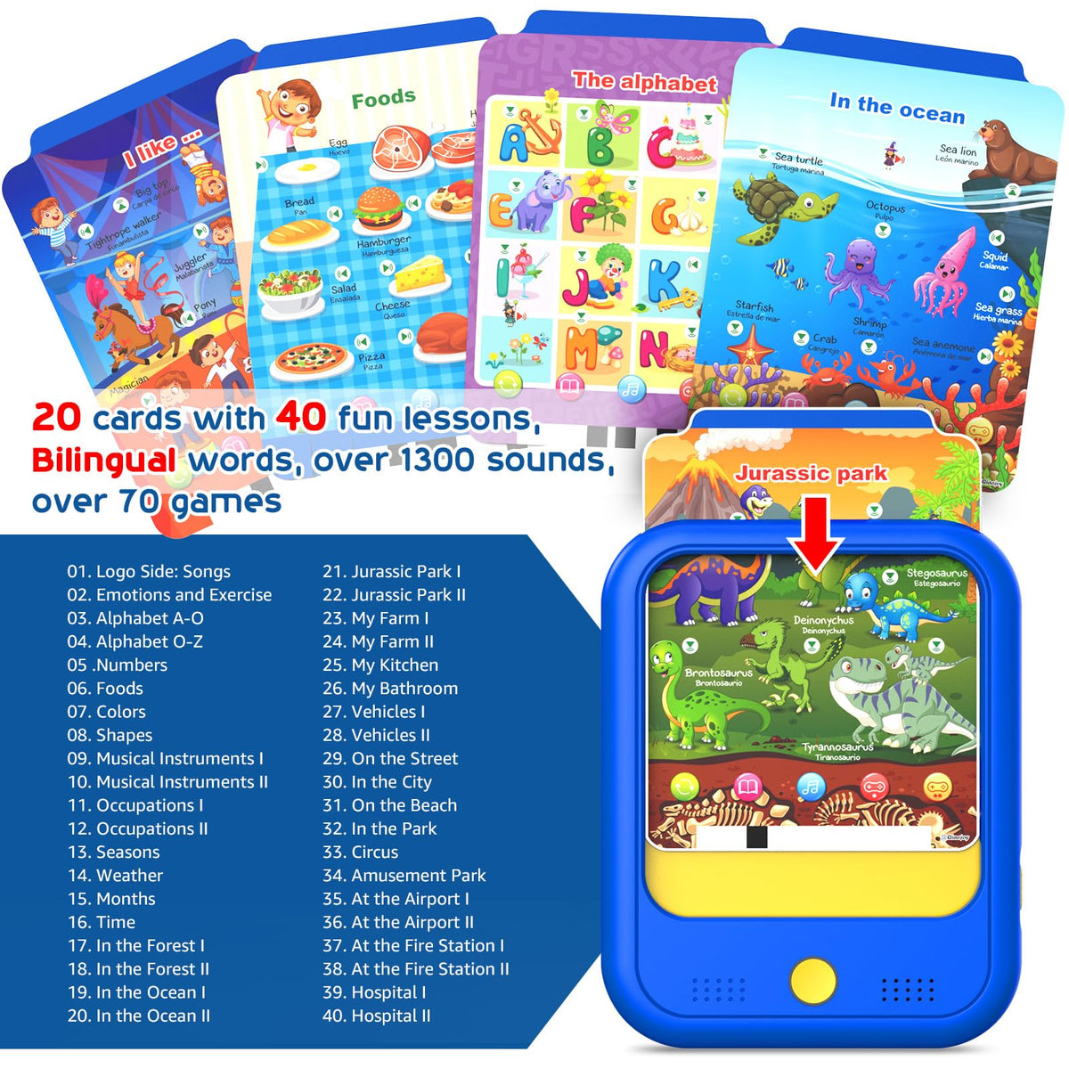 Qiaojoy learning tablet displays numbers to boost counting skills.